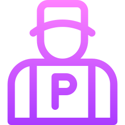 Parking worker icon