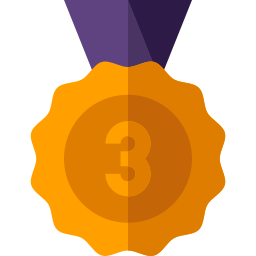 bronzen medaille icoon