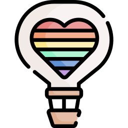 Hot air balloon icon