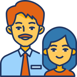 Father and daughter icon