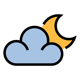 Cloudy night icon