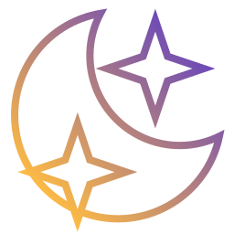 Moon and stars icon