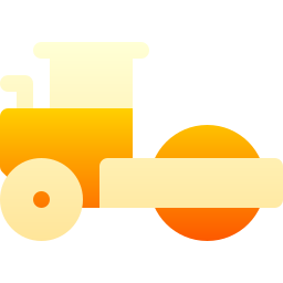tractor de rodillos icono