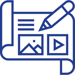 planificación de medios icono