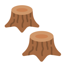 Tree stump icon