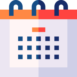 calendario da tavolo icona