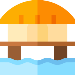 cabaña de playa icono