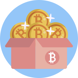 bolsa de bitcoin icono
