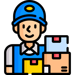 Delivery man icon