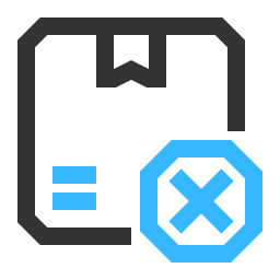 Delivery cancelled icon
