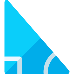 triángulo rectángulo icono