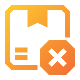 Delivery cancelled icon