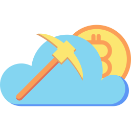 estrazione nel cloud icona