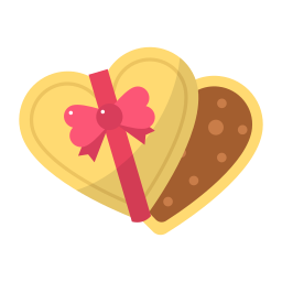 hartvormige doos icoon