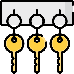 llaves de puerta icono