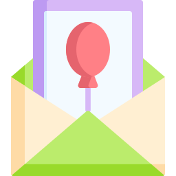 Birthday invitation icon