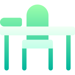 Teacher desk icon