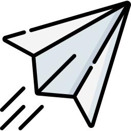 avion en papier Icône