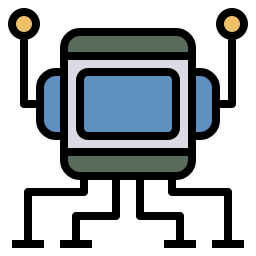 Robot man icon