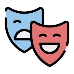 máscaras de teatro icono