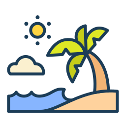 letnia plaża ikona