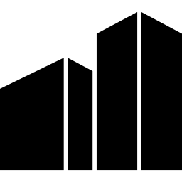 Urban buildings towers icon