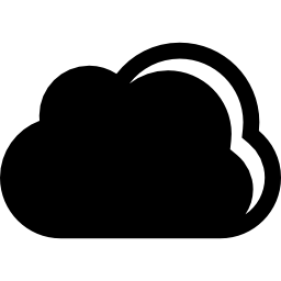 Black cloud weather symbol icon