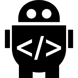 code du robot Icône