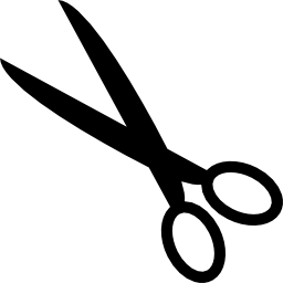 Scissors opened tool silhouette icon