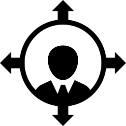 Символ ориентации людей для бизнеса иконка