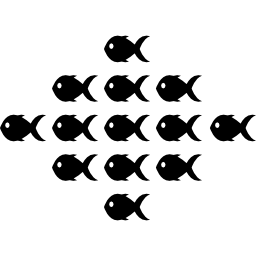 grupo de peces icono