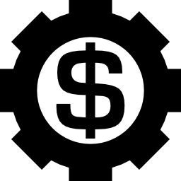 ausrüstung mit dollarzeichen im inneren icon