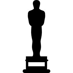 Oscar prize statue silhouette icon