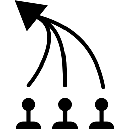 symbol der militärischen strategie der gruppenunion icon