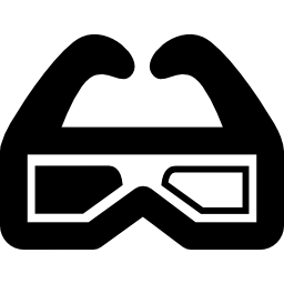 3d-bril voor bioscoop icoon