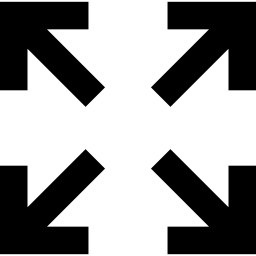 expandir el símbolo de la interfaz de flechas icono