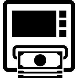contant geld per bankautomaat icoon
