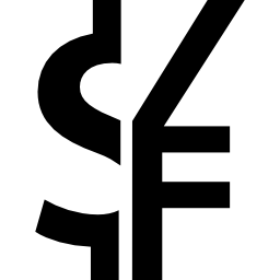 dólar, yen, dinero, monedas, señal icono