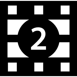 Two in film strip photogram icon