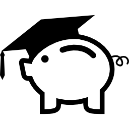 Saving money for study icon