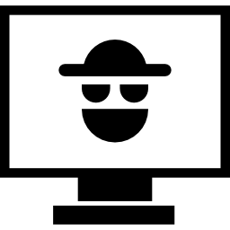 symbole de voleur sur l'écran du moniteur Icône
