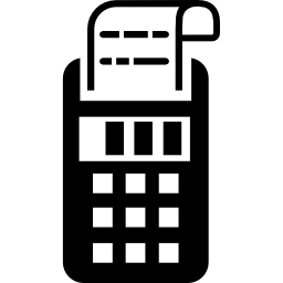 strumento di finanza calcolatrice di stampa icona