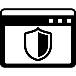 símbolo en línea de protección financiera icono