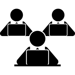 grupa pracowników komputerowych ikona