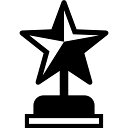 award-symbool in de vorm van een ster icoon