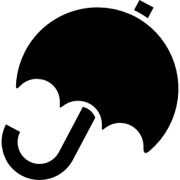 siluetta aperta dell'ombrello icona