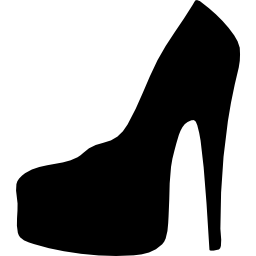 ferse elegante feminine schuhform silhouette aus der seitenansicht icon