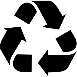 Recycle triangular symbol of three arrows rotation icon