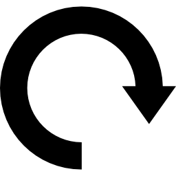 przeładuj okrągły symbol strzałki ikona