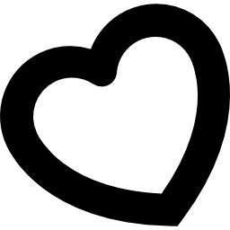 zarysowany kształt serca ikona
